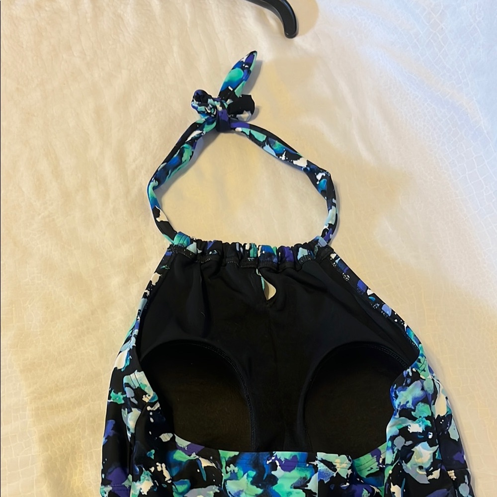 Speedo Floral Swimsuit One Piece with Halter Neck - Picture 4 of 7